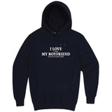  "I Love It When My Boyfriend Lets Me Play Board Games" hoodie, 3XL, Navy