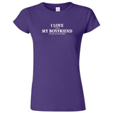  "I Love It When My Boyfriend Lets Me Play Video Games" women's t-shirt Purple