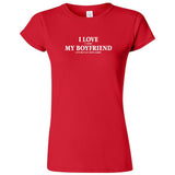  "I Love It When My Boyfriend Lets Me Play Video Games" women's t-shirt Red