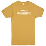 "I Love It When My Boyfriend Lets Me Play Video Games" men's t-shirt Vintage Mustard