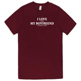  "I Love It When My Boyfriend Lets Me Play Chess" men's t-shirt Burgundy