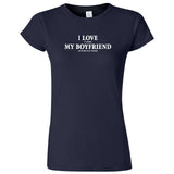  "I Love It When My Boyfriend Lets Me Play Poker" women's t-shirt Navy Blue