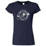  "Born to Game, Forced to Work" women's t-shirt Navy Blue