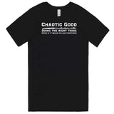  "Chaotic Good, Doing the Right Thing" men's t-shirt Black