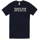  "Chaotic Good, Doing the Right Thing" men's t-shirt Navy