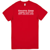  "Chaotic Good, Doing the Right Thing" men's t-shirt Red