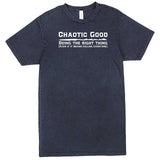  "Chaotic Good, Doing the Right Thing" men's t-shirt Vintage Denim