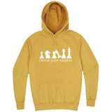  "Choose Your Weapon - Chess" hoodie, 3XL, Vintage Mustard