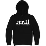  "Choose Your Weapon - Chess" hoodie, 3XL, Black