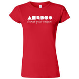  "Choose Your Weapon - Role-Playing Games" women's t-shirt Red