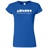  "Choose Your Weapon - Role-Playing Games" women's t-shirt Royal Blue