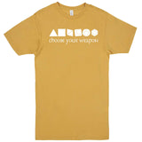  "Choose Your Weapon - Role-Playing Games" men's t-shirt Vintage Mustard