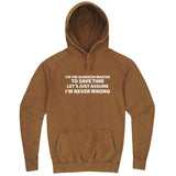  "I'm the Dungeon Master, Just Assume I'm Never Wrong" hoodie, 3XL, Vintage Camel