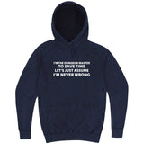  "I'm the Dungeon Master, Just Assume I'm Never Wrong" hoodie, 3XL, Vintage Denim