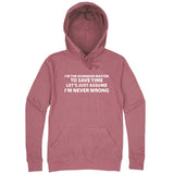  "I'm the Dungeon Master, Just Assume I'm Never Wrong" hoodie, 3XL, Mauve
