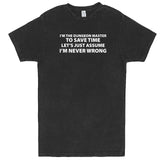  "I'm the Dungeon Master, Just Assume I'm Never Wrong" men's t-shirt Vintage Black