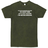  "I'm the Dungeon Master, Just Assume I'm Never Wrong" men's t-shirt Vintage Olive