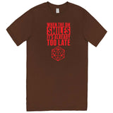  "When the DM Smiles It's Already Too Late, Red" men's t-shirt Chestnut