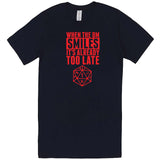  "When the DM Smiles It's Already Too Late, Red" men's t-shirt Navy