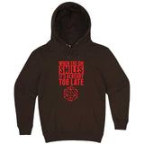  "When the DM Smiles It's Already Too Late, Red" hoodie, 3XL, Chestnut