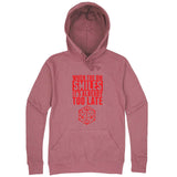  "When the DM Smiles It's Already Too Late, Red" hoodie, 3XL, Mauve