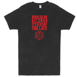  "When the DM Smiles It's Already Too Late, Red" men's t-shirt Vintage Black