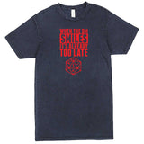  "When the DM Smiles It's Already Too Late, Red" men's t-shirt Vintage Denim