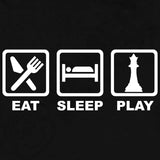  "Eat, Sleep, Play - Chess" hoodie, 3XL, Black