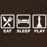  "Eat, Sleep, Play - Chess" men's t-shirt Chestnut