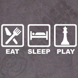  "Eat, Sleep, Play - Chess" men's t-shirt Vintage Zinc