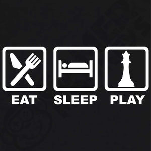  "Eat, Sleep, Play - Chess" men's t-shirt Army Green