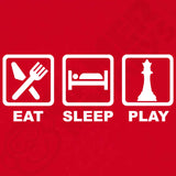  "Eat, Sleep, Play - Chess" men's t-shirt Red