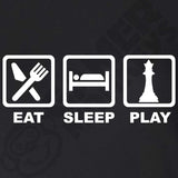  "Eat, Sleep, Play - Chess" men's t-shirt Black