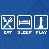  "Eat, Sleep, Play - Chess" women's t-shirt Royal Blue