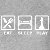  "Eat, Sleep, Play - Chess" women's t-shirt Sport Grey