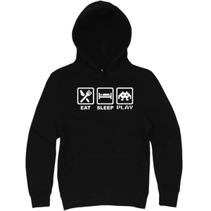  "Eat, Sleep, Play - Space Aliens" hoodie, 3XL, Black