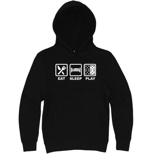  "Eat, Sleep, Play - Dominos" hoodie, 3XL, Black