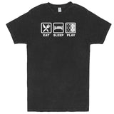  "Eat, Sleep, Play - Dominos" men's t-shirt Vintage Black