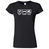  "Eat, Sleep, Play - Hippos" women's t-shirt Black