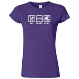  "Eat, Sleep, Play - Hippos" women's t-shirt Purple