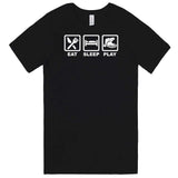  "Eat, Sleep, Play - Hippos" men's t-shirt Black