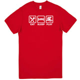  "Eat, Sleep, Play - Hippos" men's t-shirt Red