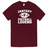  "Fantasy Football Legend" men's t-shirt Burgundy