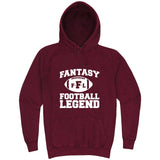  "Fantasy Football Legend" hoodie, 3XL, Vintage Brick