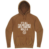  "It's All Fun and Games Until Someone Rolls a 1" hoodie, 3XL, Vintage Camel