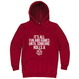  "It's All Fun and Games Until Someone Rolls a 1" hoodie, 3XL, Paprika