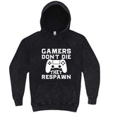  "Gamers Don't Die, They Respawn" hoodie, 3XL, Vintage Black