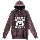 "Gamers Don't Die, They Respawn" hoodie, 3XL, Vintage Cloud Black