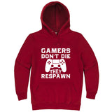  "Gamers Don't Die, They Respawn" hoodie, 3XL, Paprika
