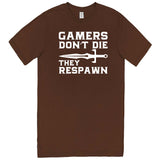  "Gamers Don't Die, They Respawn" men's t-shirt Chestnut